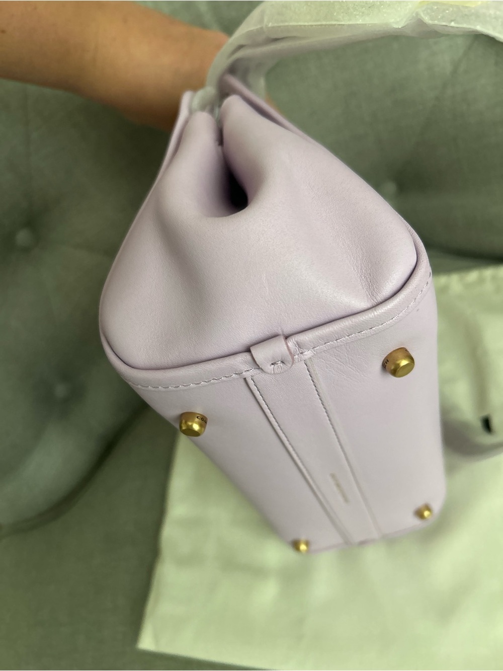 Coach Buy Now Turnlock Tote Bag 22 in B4 / Light Orchid - Picture 8 of 16